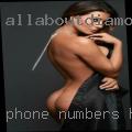 Phone numbers horny women